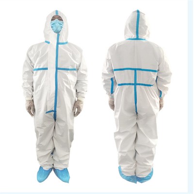 Disposable Personal Protective Medical Equipment Gown Anti-Dust Isolation Gown Coverall Uniforms Non-Porous Ventilation